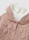 Giacca rosa con cappuccio da neonata regular fit con dettagli floreali_2