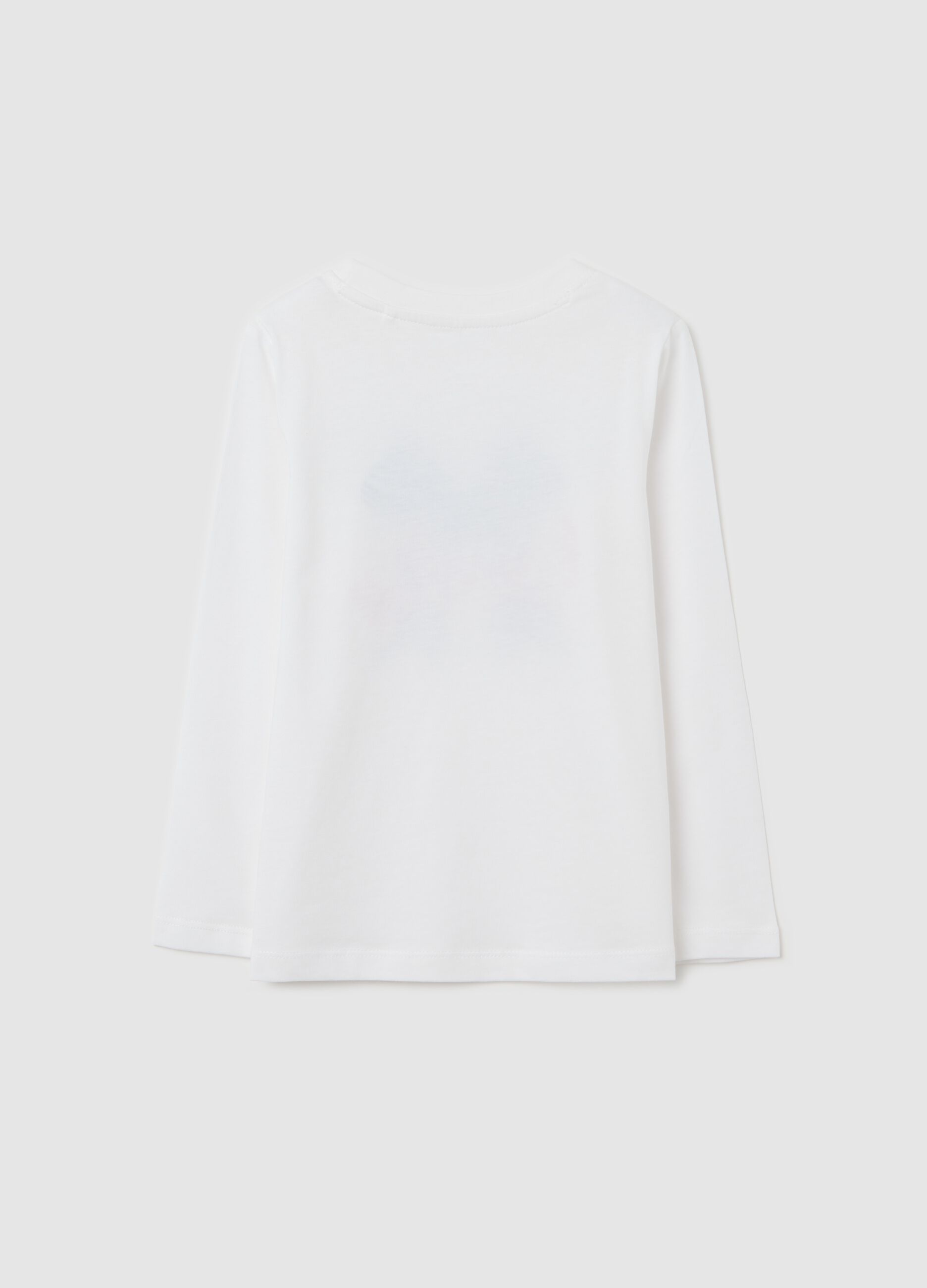 "Lovely" T-shirt with long sleeves in cotton