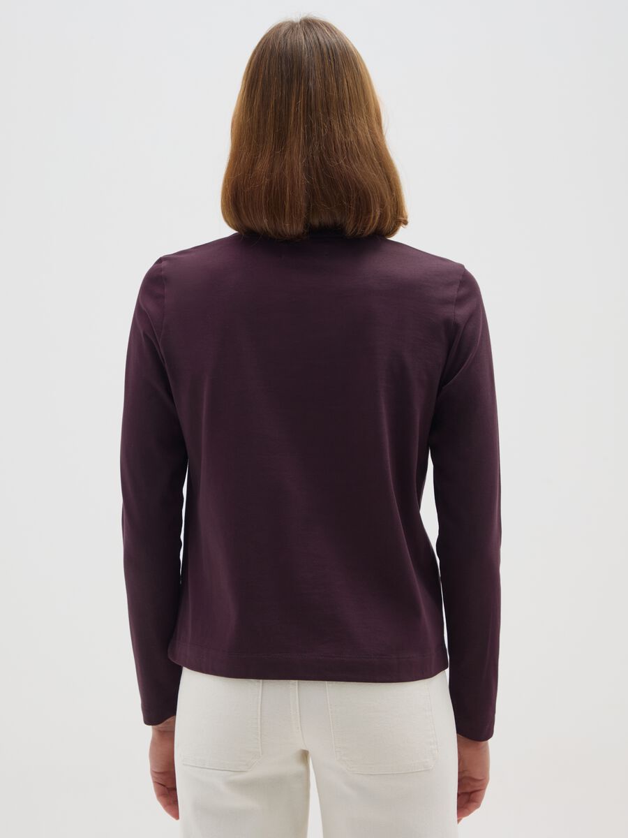 Purple pure cotton regular fit sweater_2