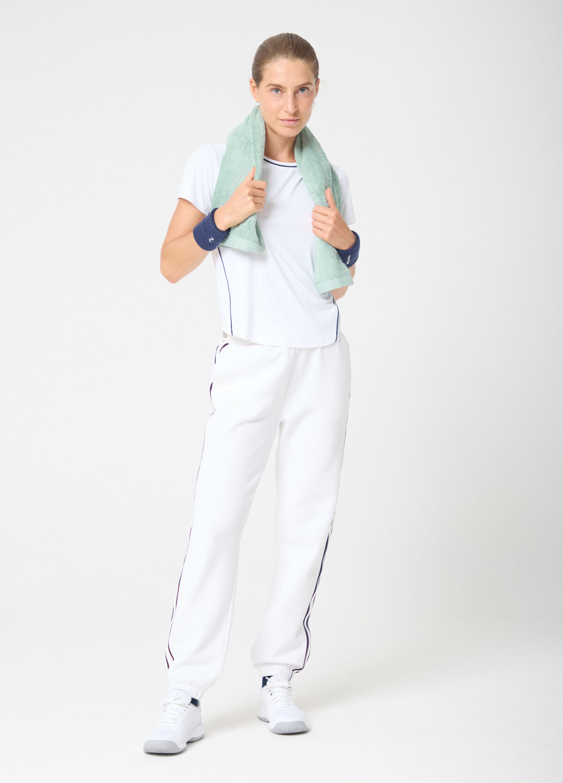 Breathable technical fabric T-shirt with contrasting trims ALTAVIA COURT