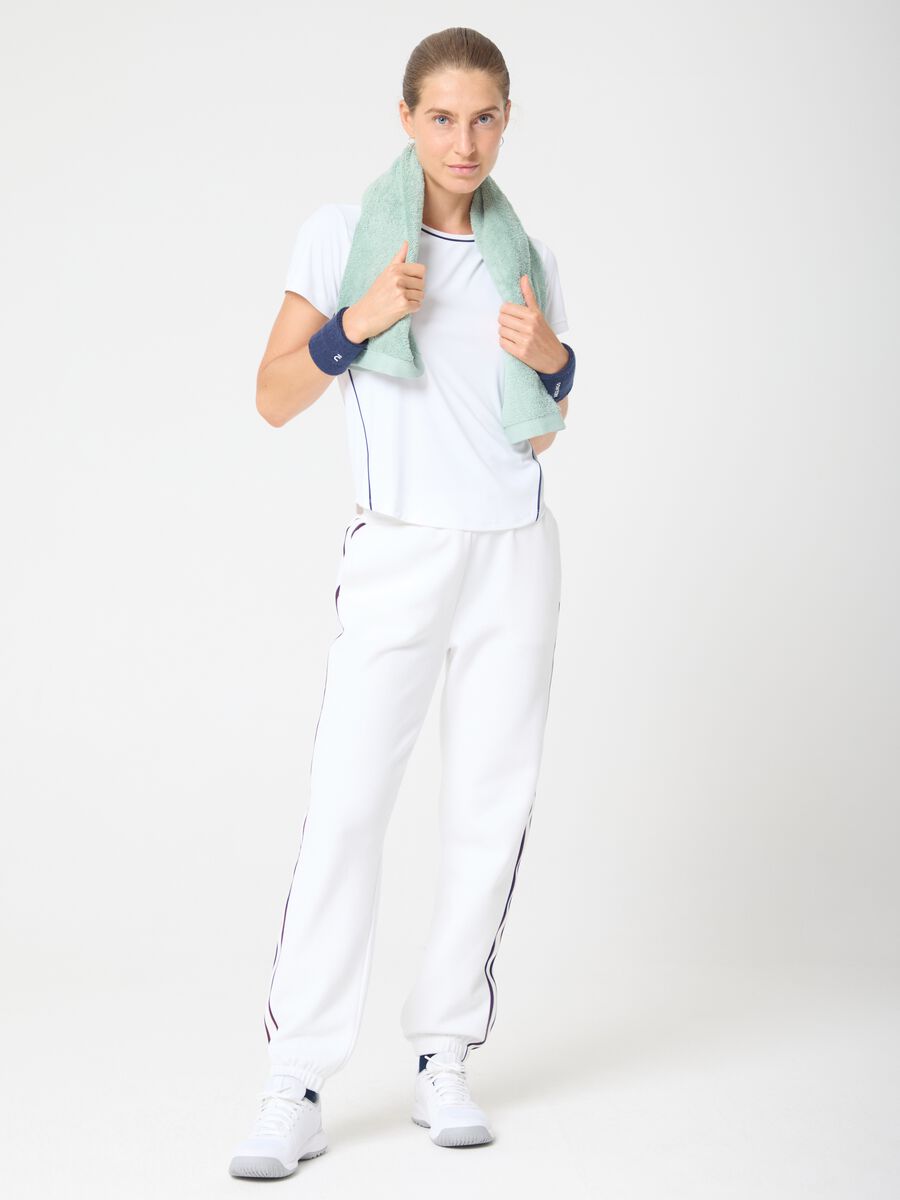 Breathable technical fabric T-shirt with contrasting trims ALTAVIA COURT_0