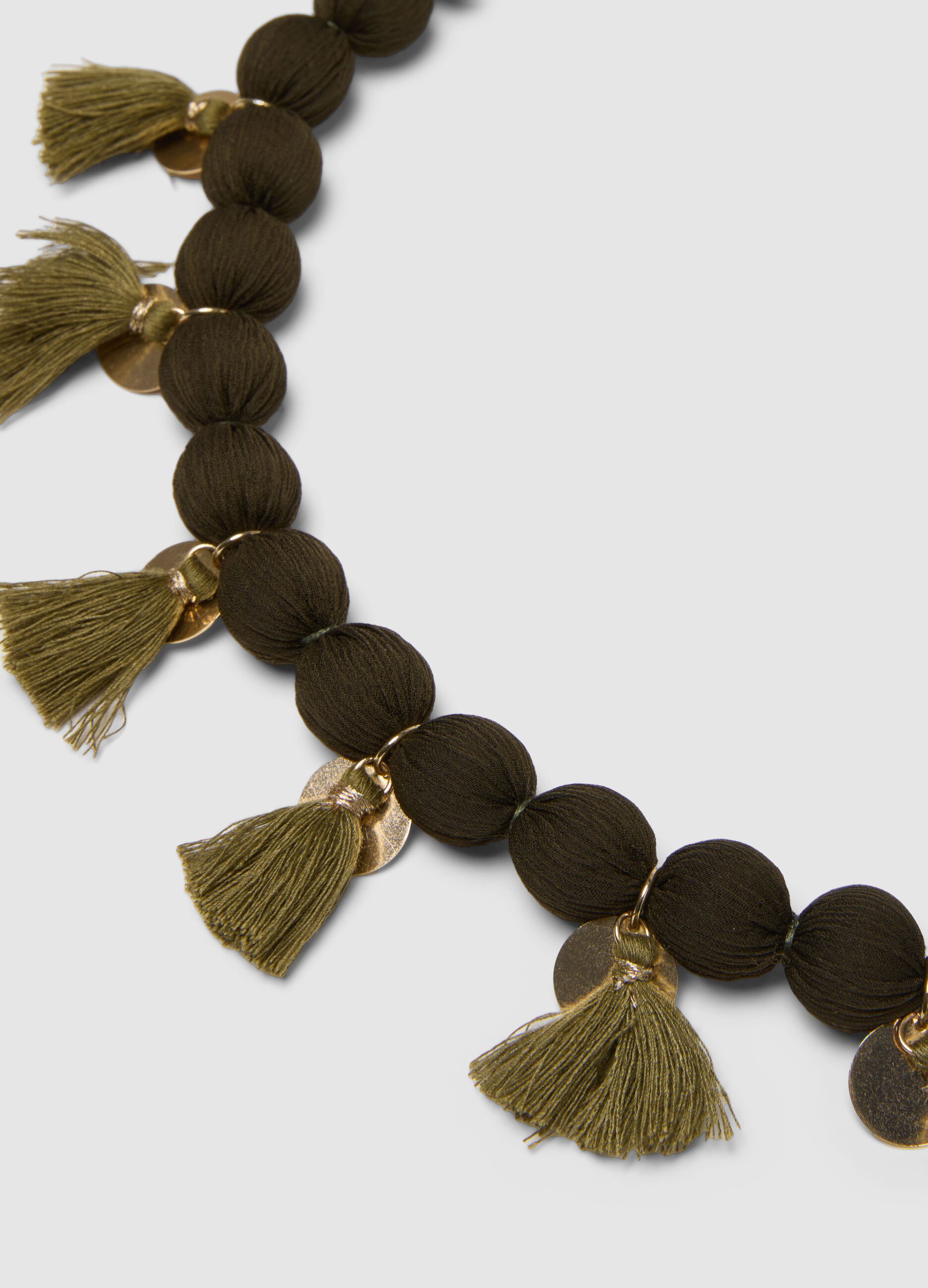 Collana multicolor con pompon