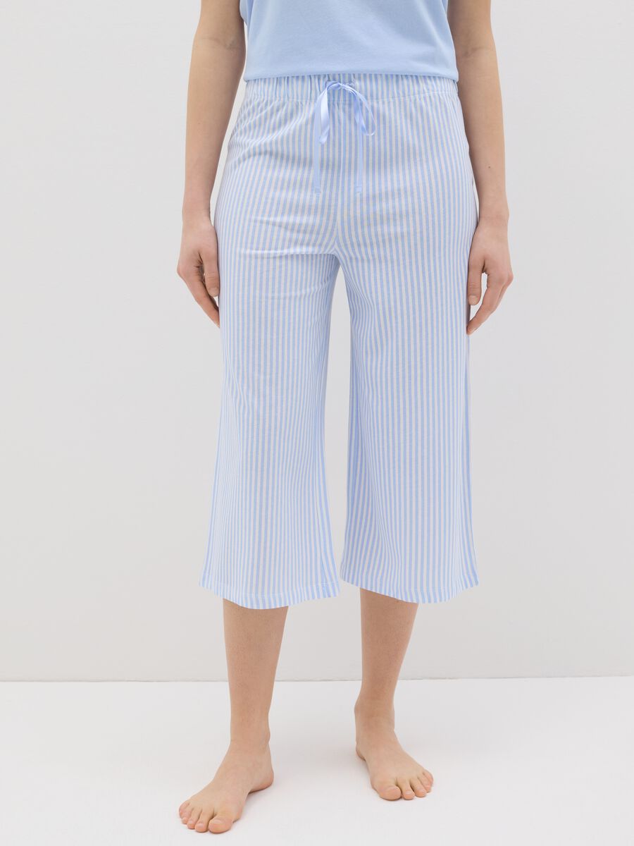 Striped pyjama trousers with drawstring_1