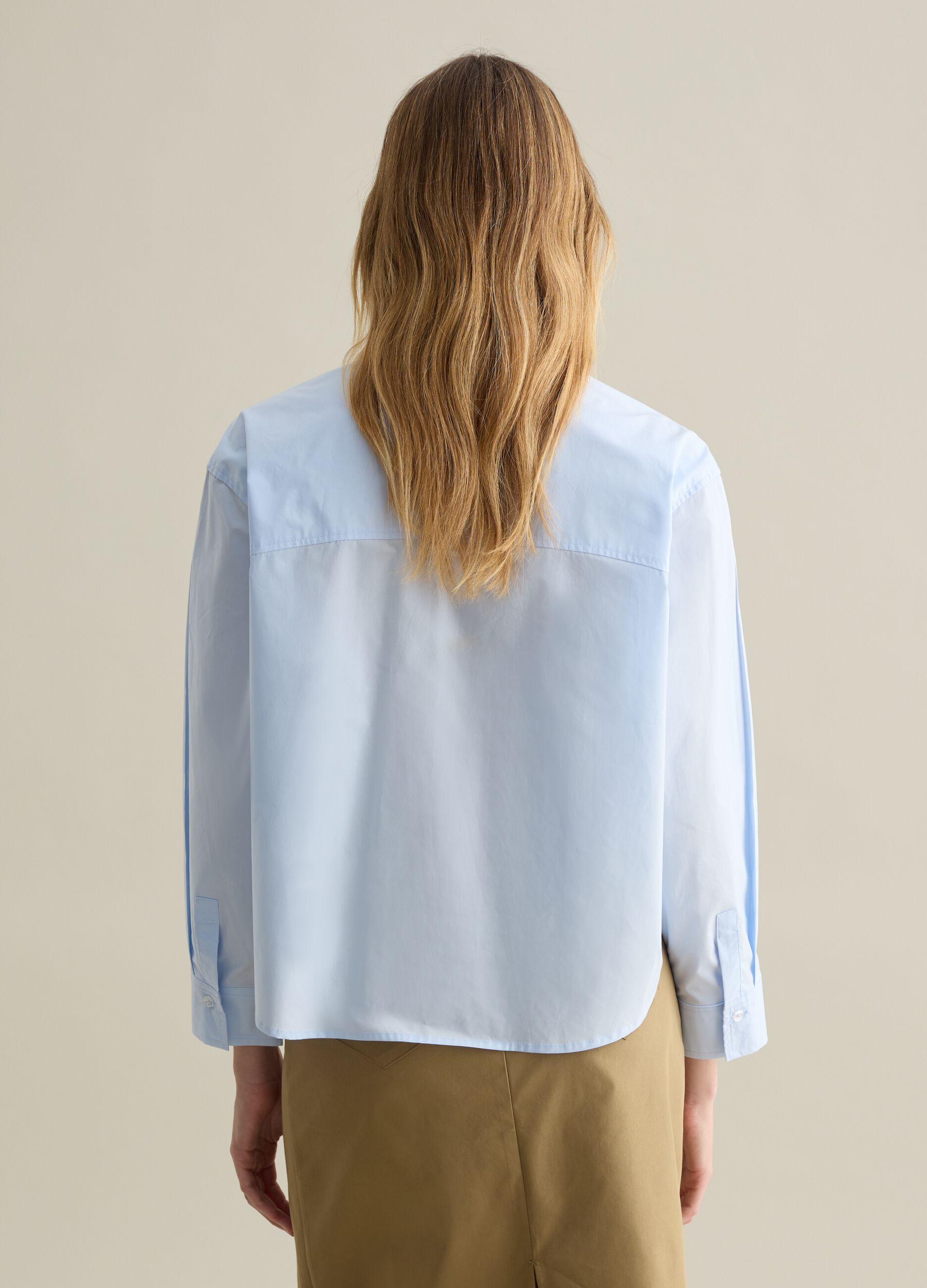 Poplin shirt with pockets