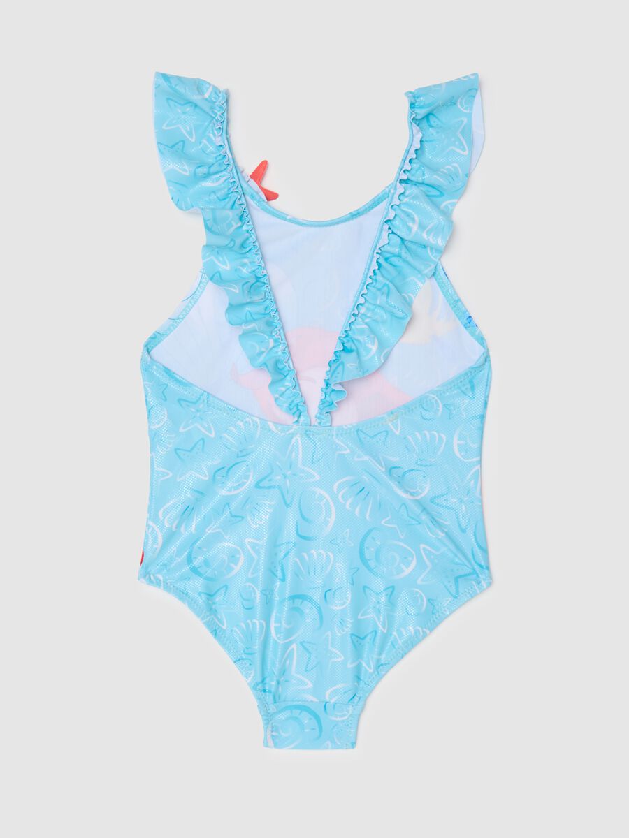 Girls’ swimsuit in multicoloured stretch fabric_1