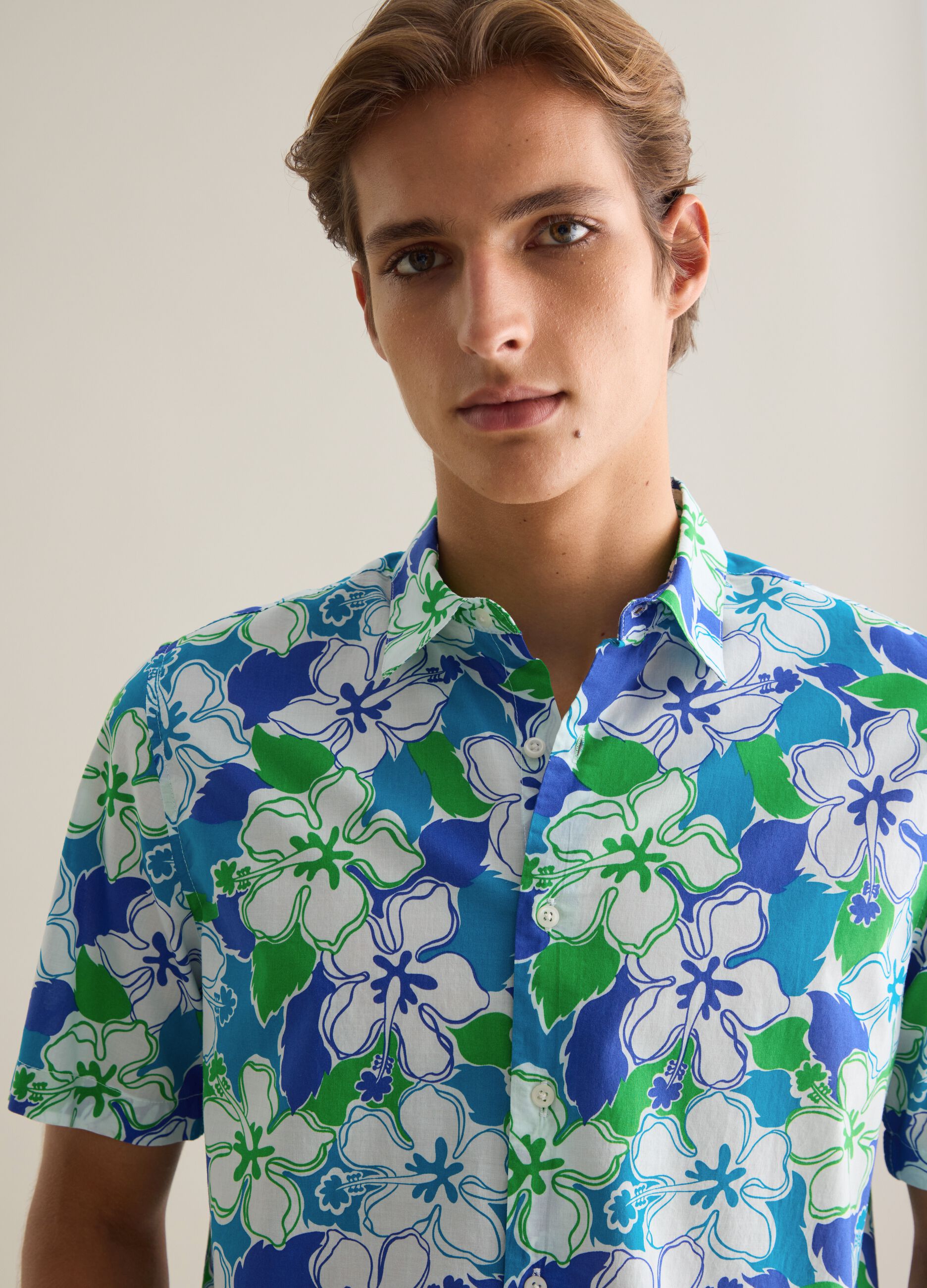 Men's pure cotton multicolour regular fit shirt