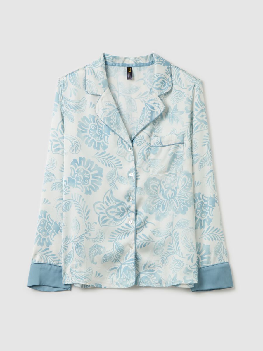 Pyjama top with floral print_4
