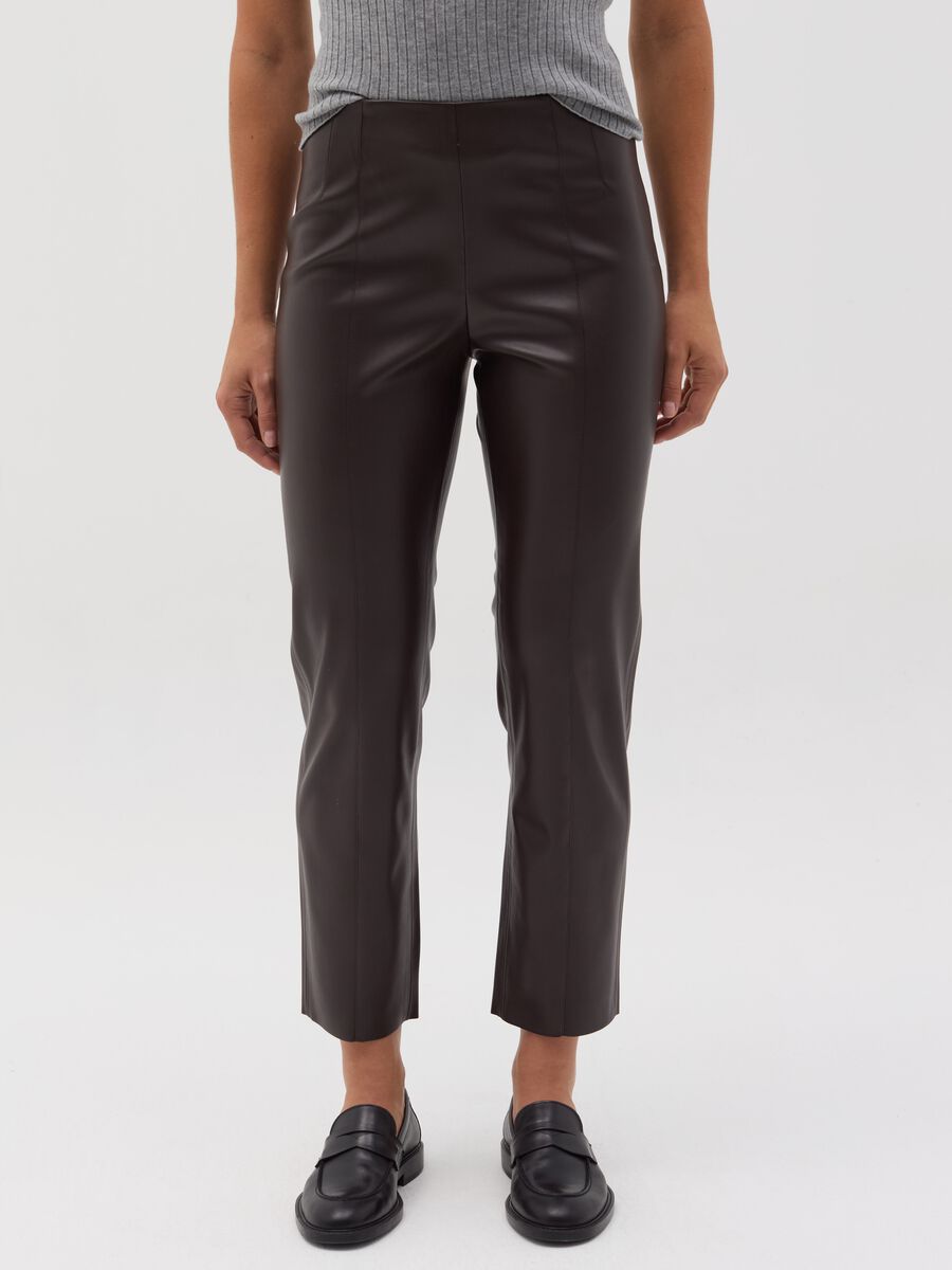 Leggings cropped effetto lucido_1