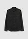Black pure cotton regular fit corduroy shirt_4