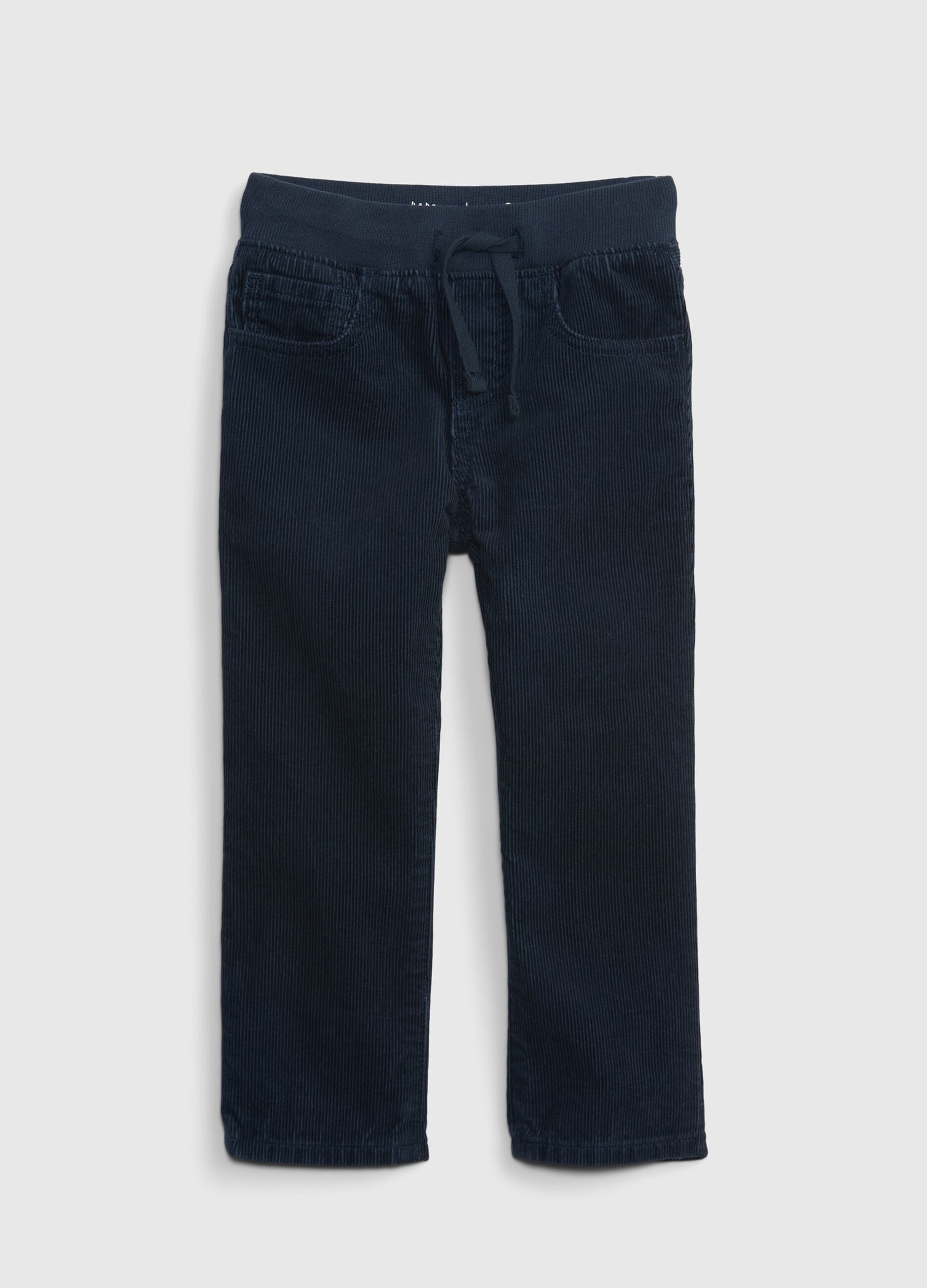 Corduroy pull-on trousers