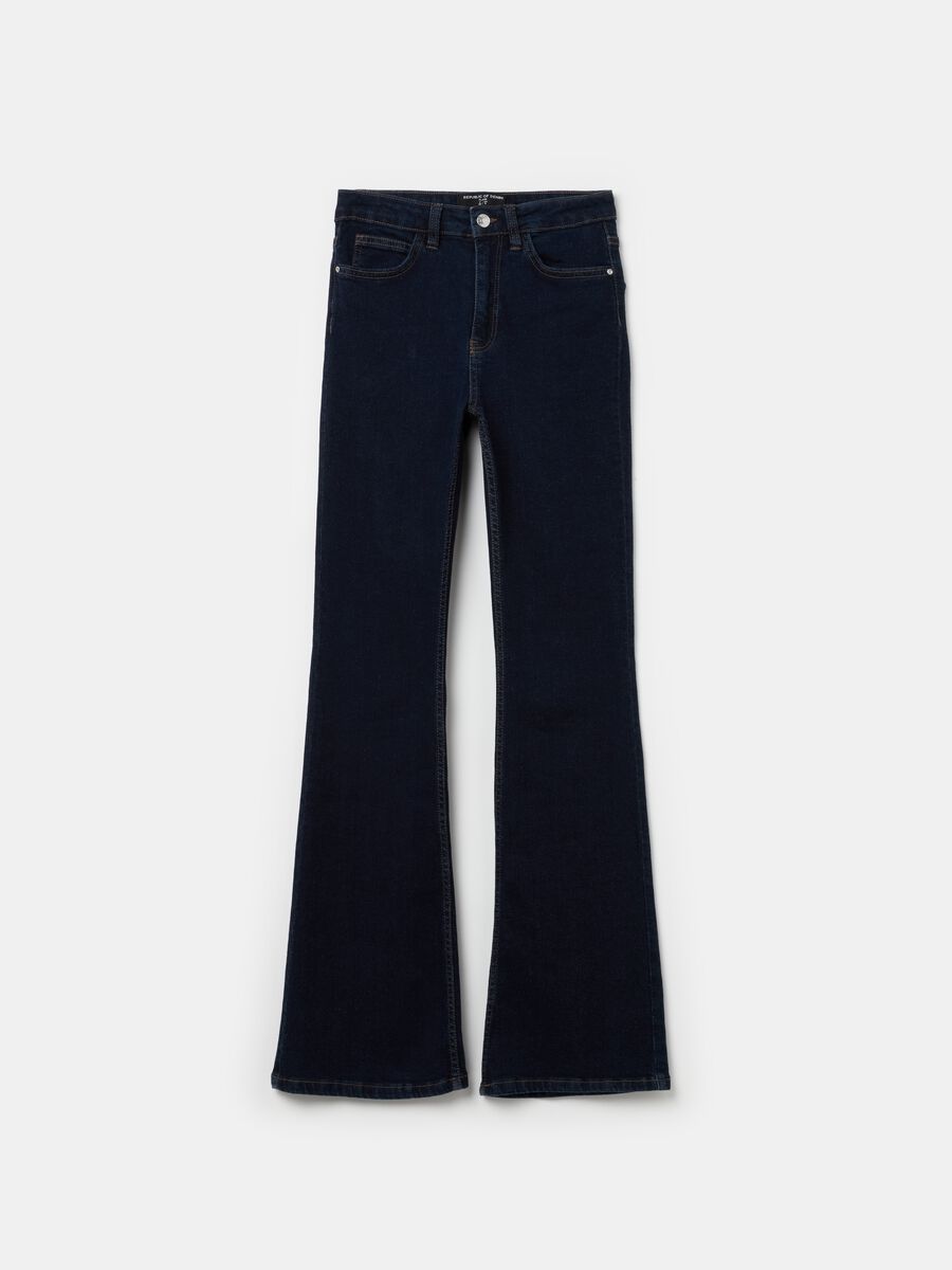 Jeans flare fit cinque tasche_4
