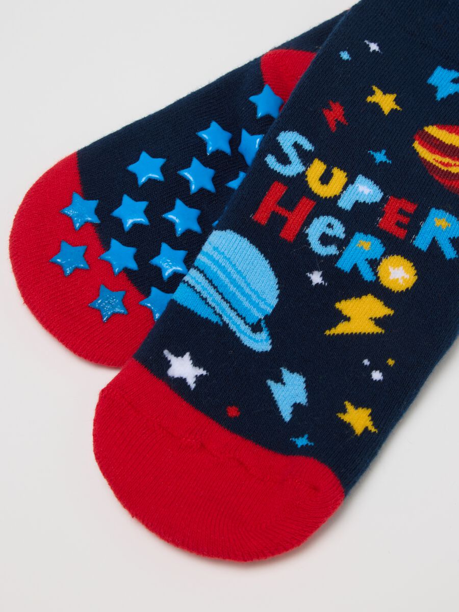 Multipack Kids' Multicolour Non-Slip Socks in Cotton Blend_2
