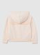 Girls' pink cotton hoodie regular fit with fringes_1