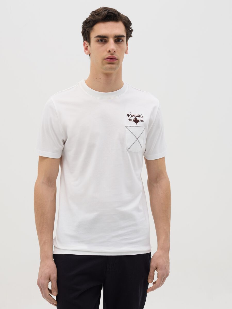 Canada's Trail white short-sleeved T-shirt_0