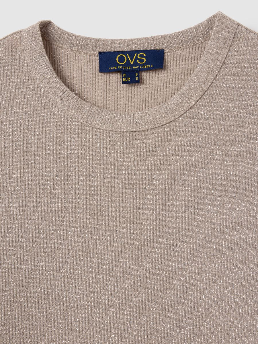 Beige long-sleeve stretch top_5