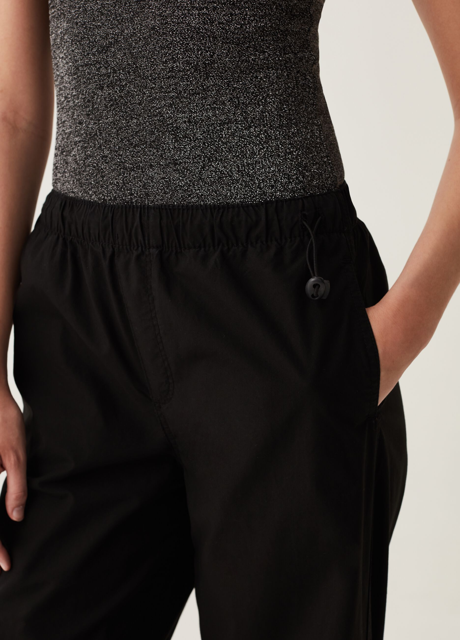 Pantaloni parachute in cotone_3