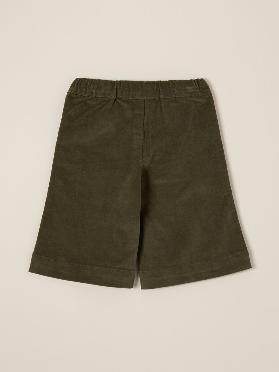 Green regular corduroy trousers_1