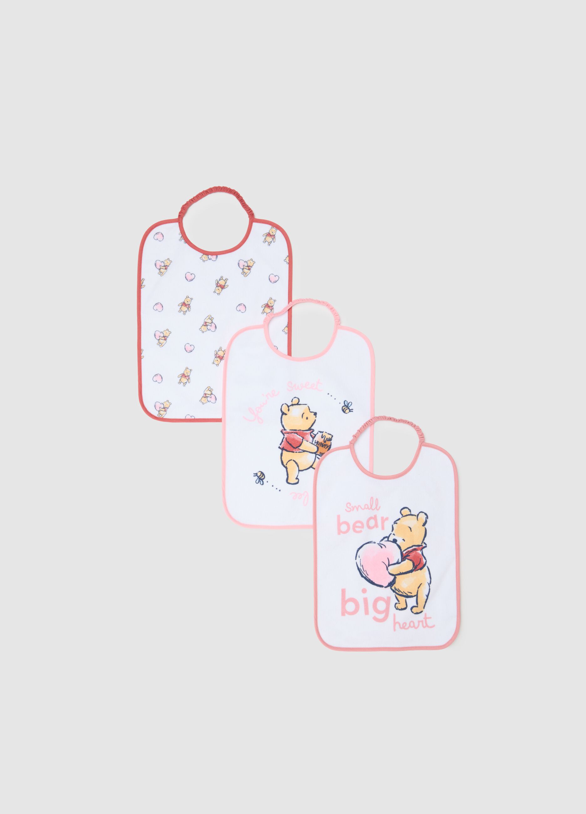 Set of multicolour cotton blend baby bib tripack