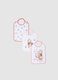 Set of multicolour cotton blend baby bib tripack_0