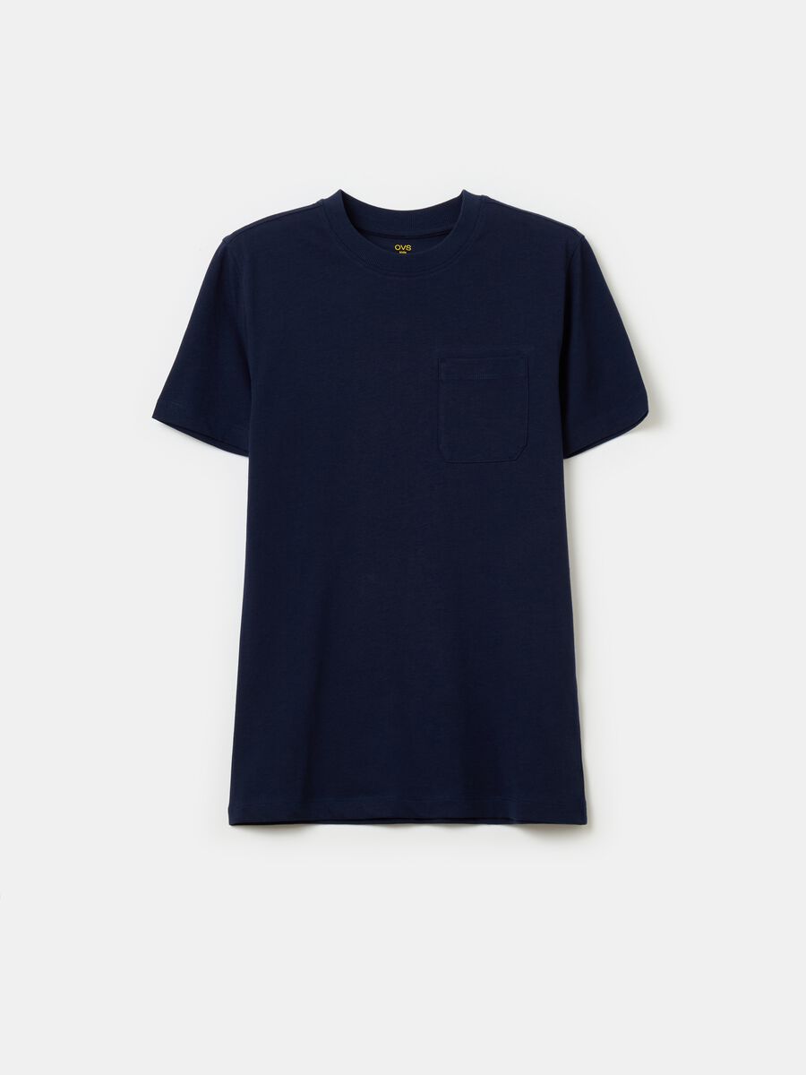 Slub jersey T-shirt with pocket_0