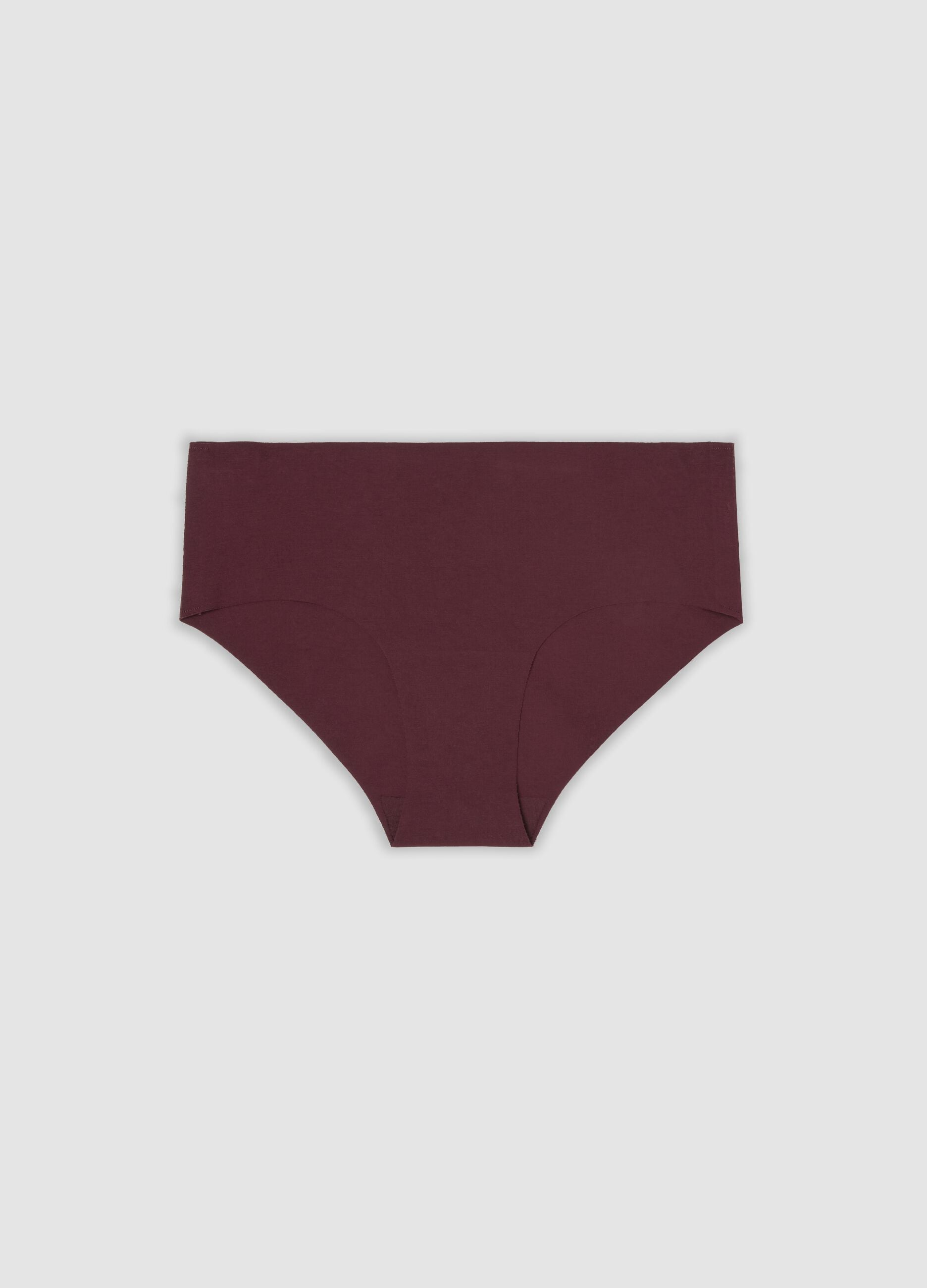 Slip hipster viola in cotone organico elasticizzato