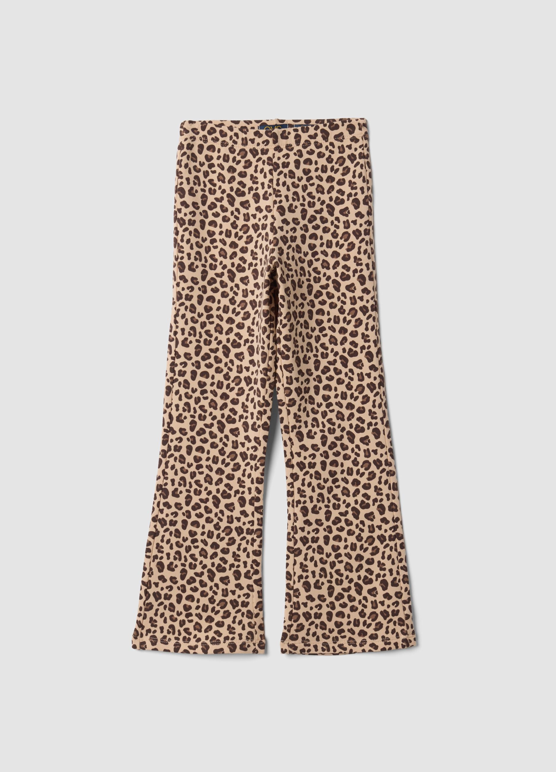 Beige stretchy organic cotton leggings
