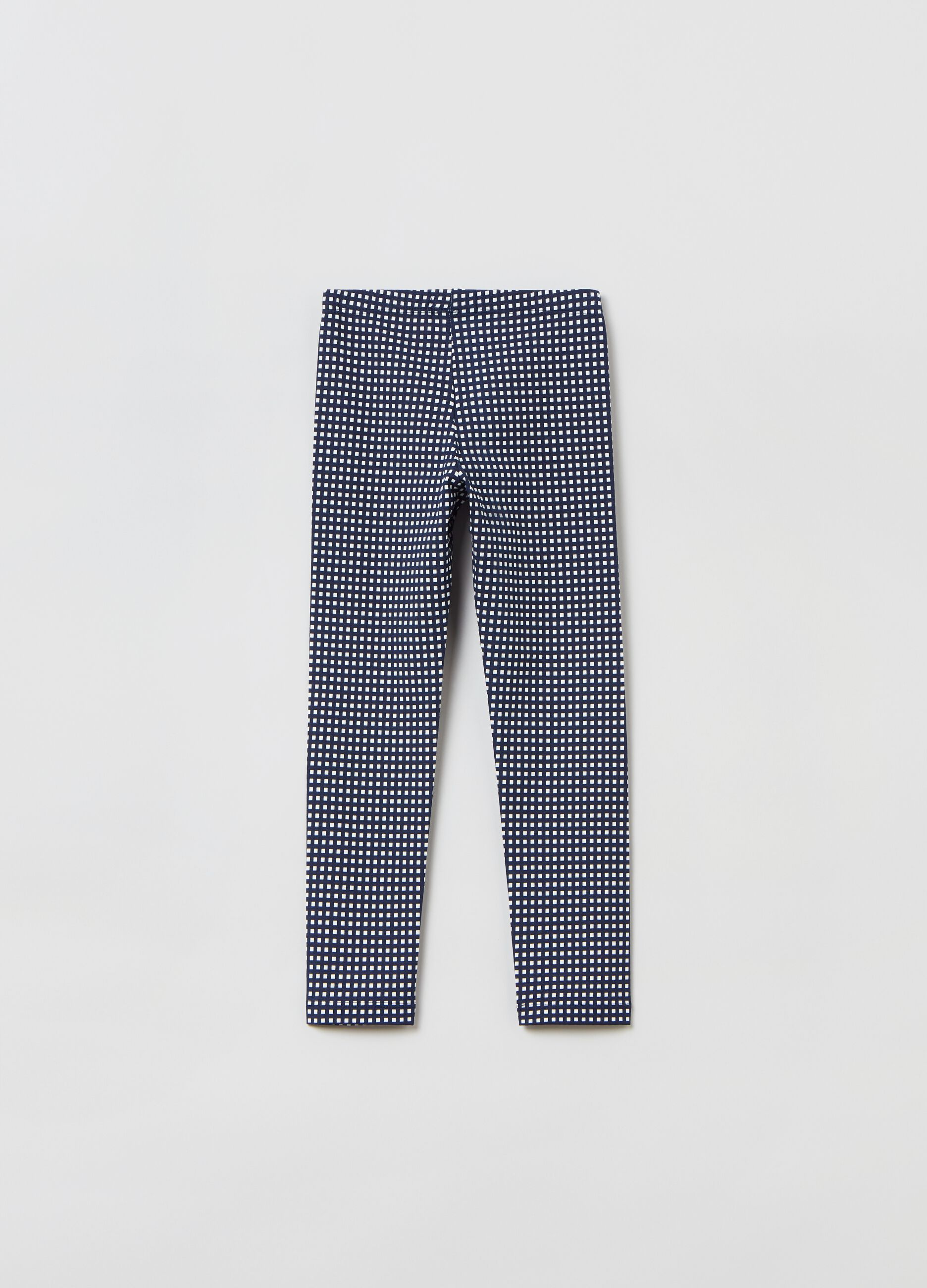 Leggings with all-over check print