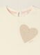 White baby girl stretch cotton T-shirt with heart detail, regular fit_1