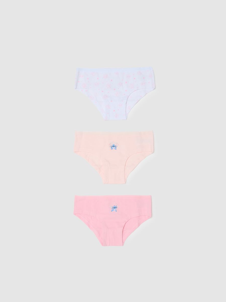Tripack of multicolored elastic cotton girls' briefs regular fit_0