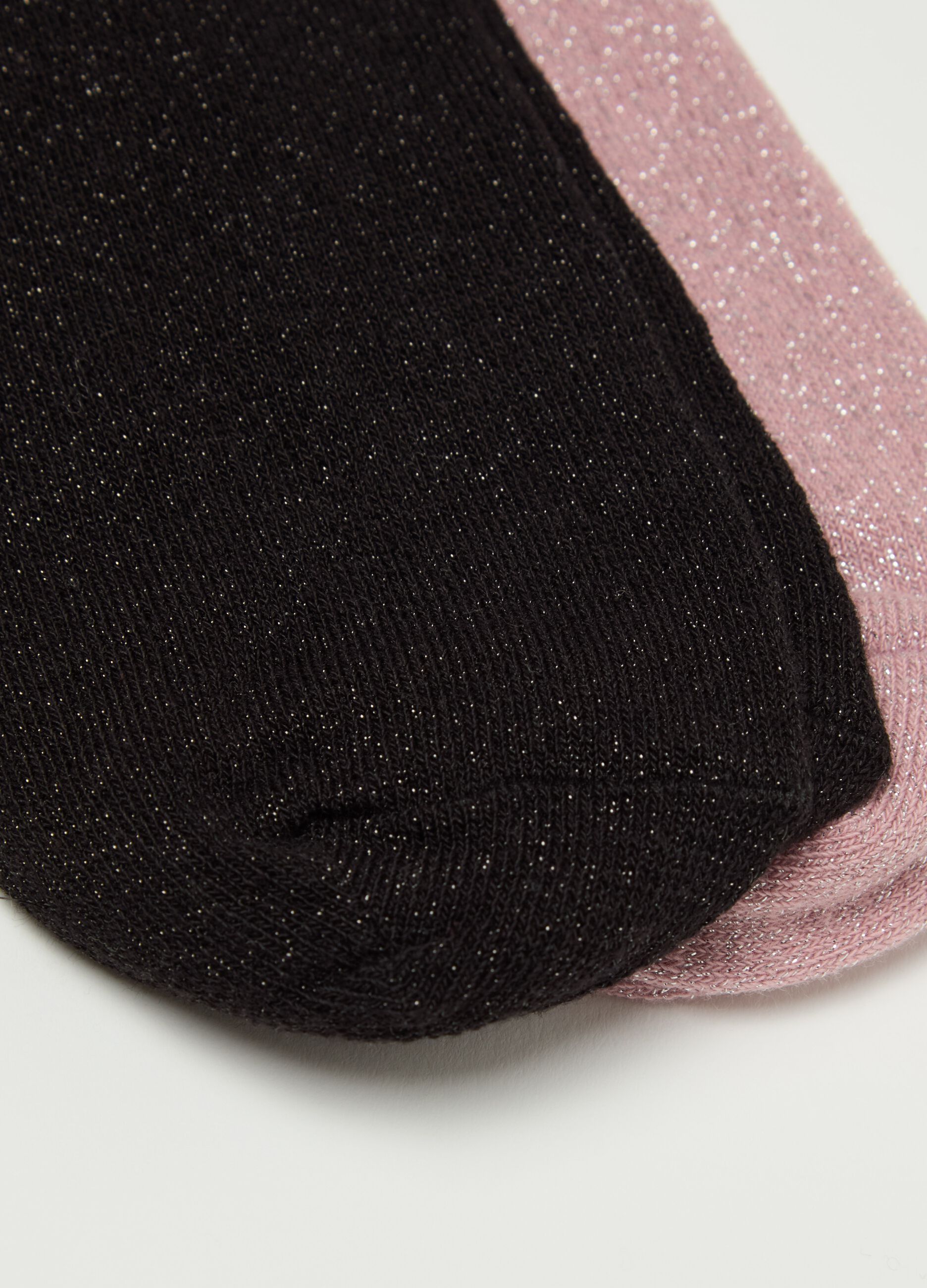 Bipack calze corte in lurex