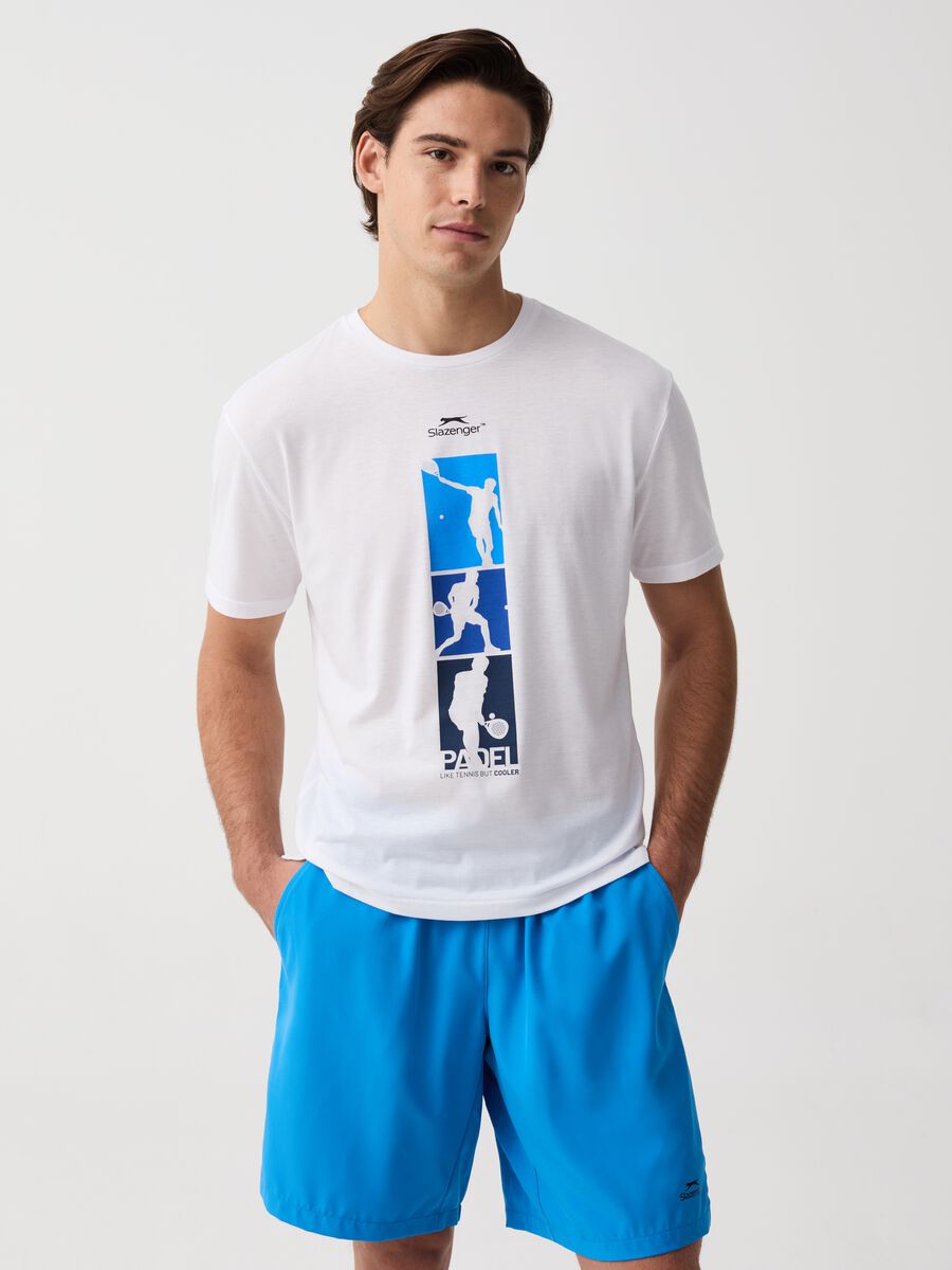 T-shirt tennis con stampa padel Slazenger_0