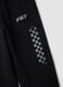 Black pure organic cotton joggers with check print, relaxed fit_2