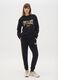 Black cotton blend sweatshirt regular fit with print_1