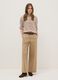 Beige Stretch Cotton Chino Trousers Regular Fit_0