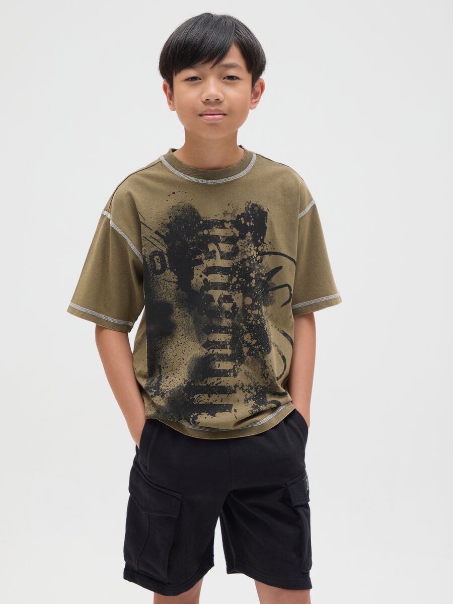 Multicolour boy's pure cotton regular fit T-shirt with graphics_0
