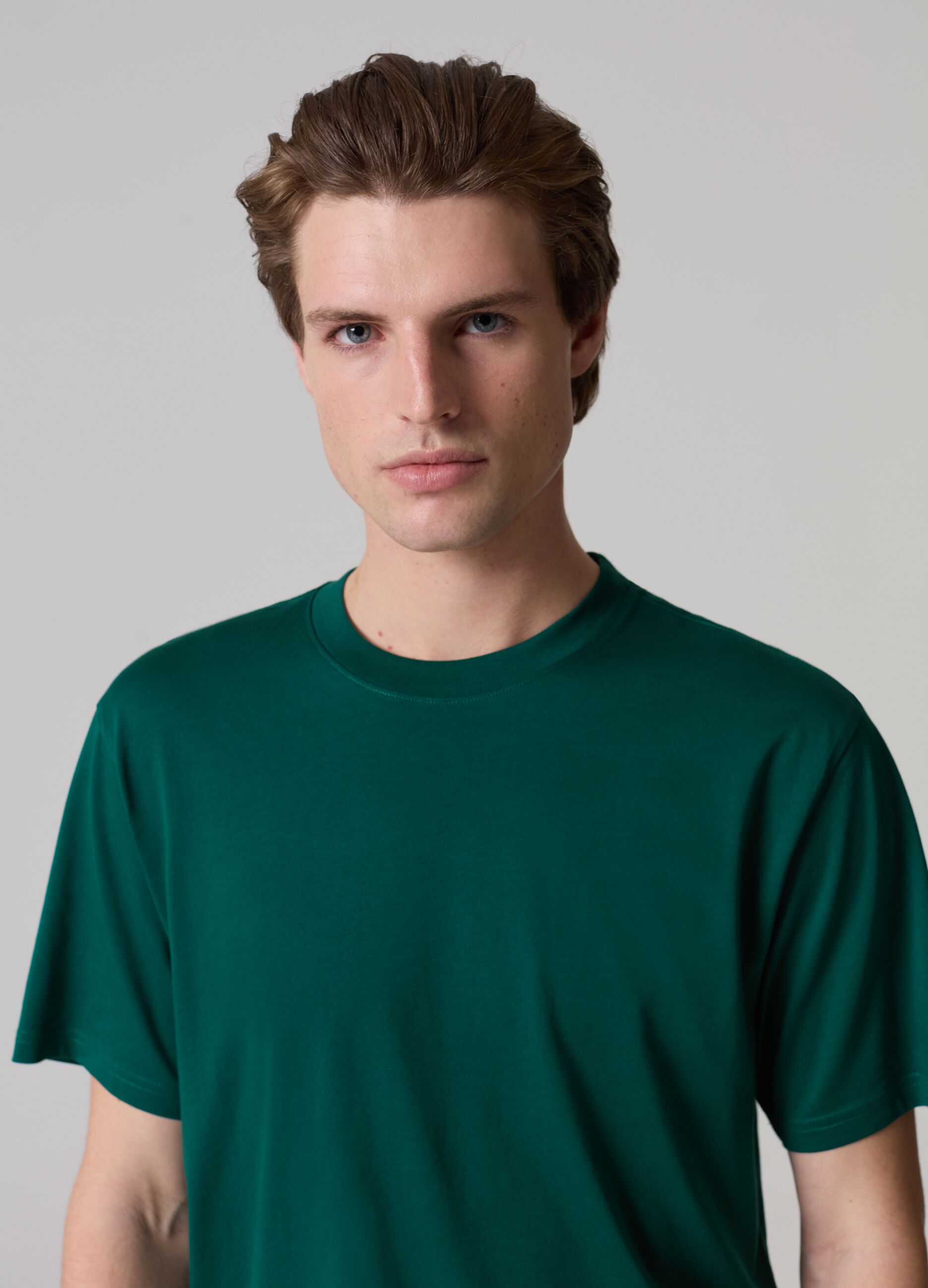 T-shirt girocollo in cotone Supima