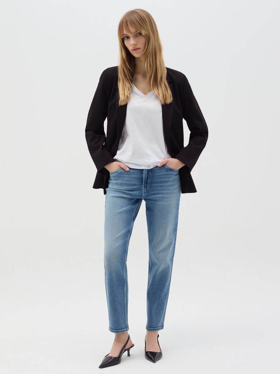 Slim-fit stretch jeans with five pockets_0
