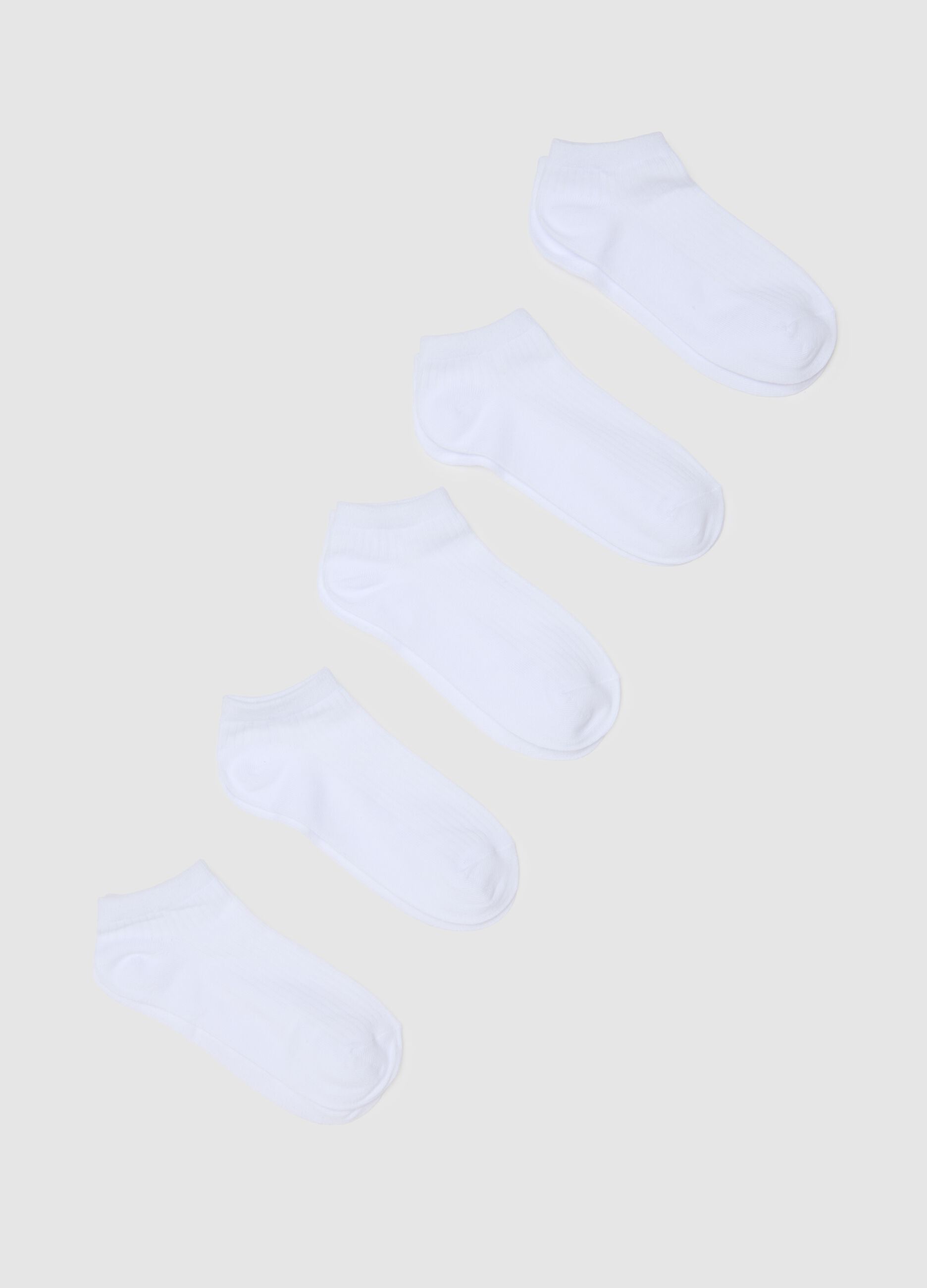 White cotton elastic multipack socks set