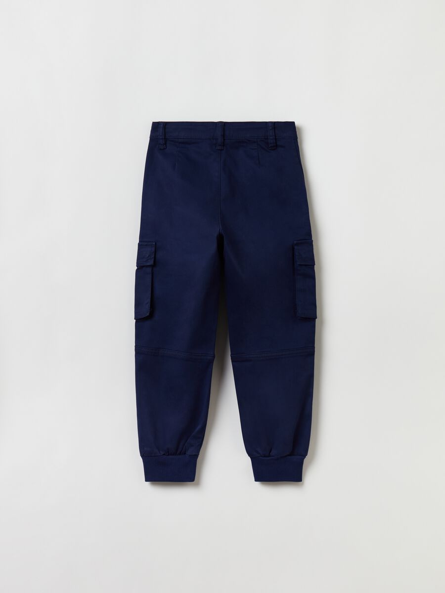 Pantaloni cargo in cotone stretch_4