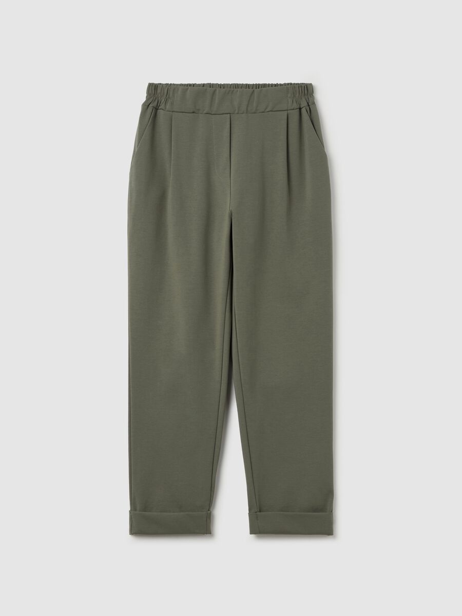 Cropped chino trousers with turn-ups_4