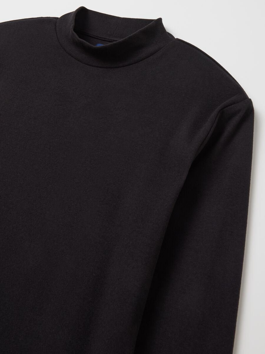 Fleece sweatshirt with mock neck_5