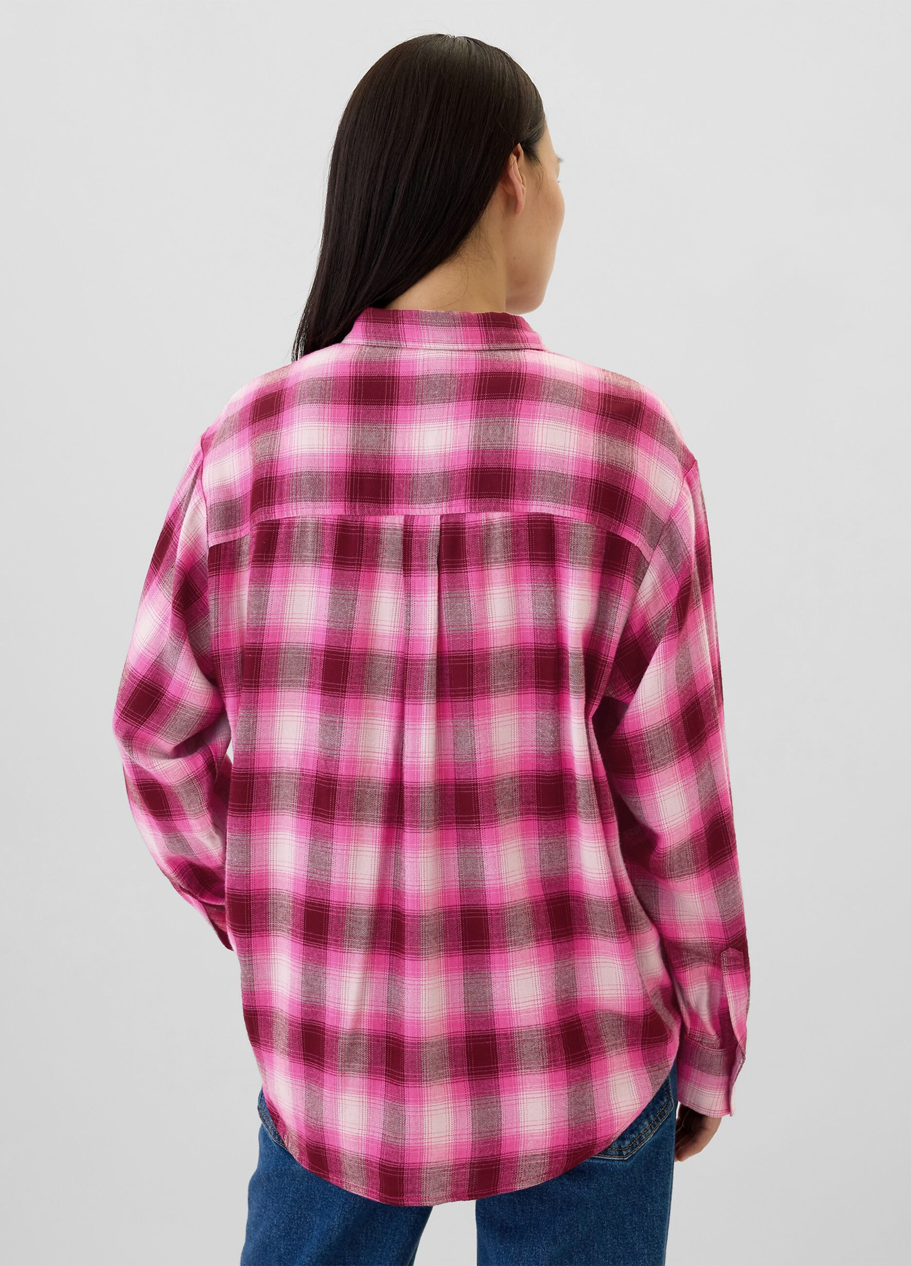 Check flannel shirt with pockets