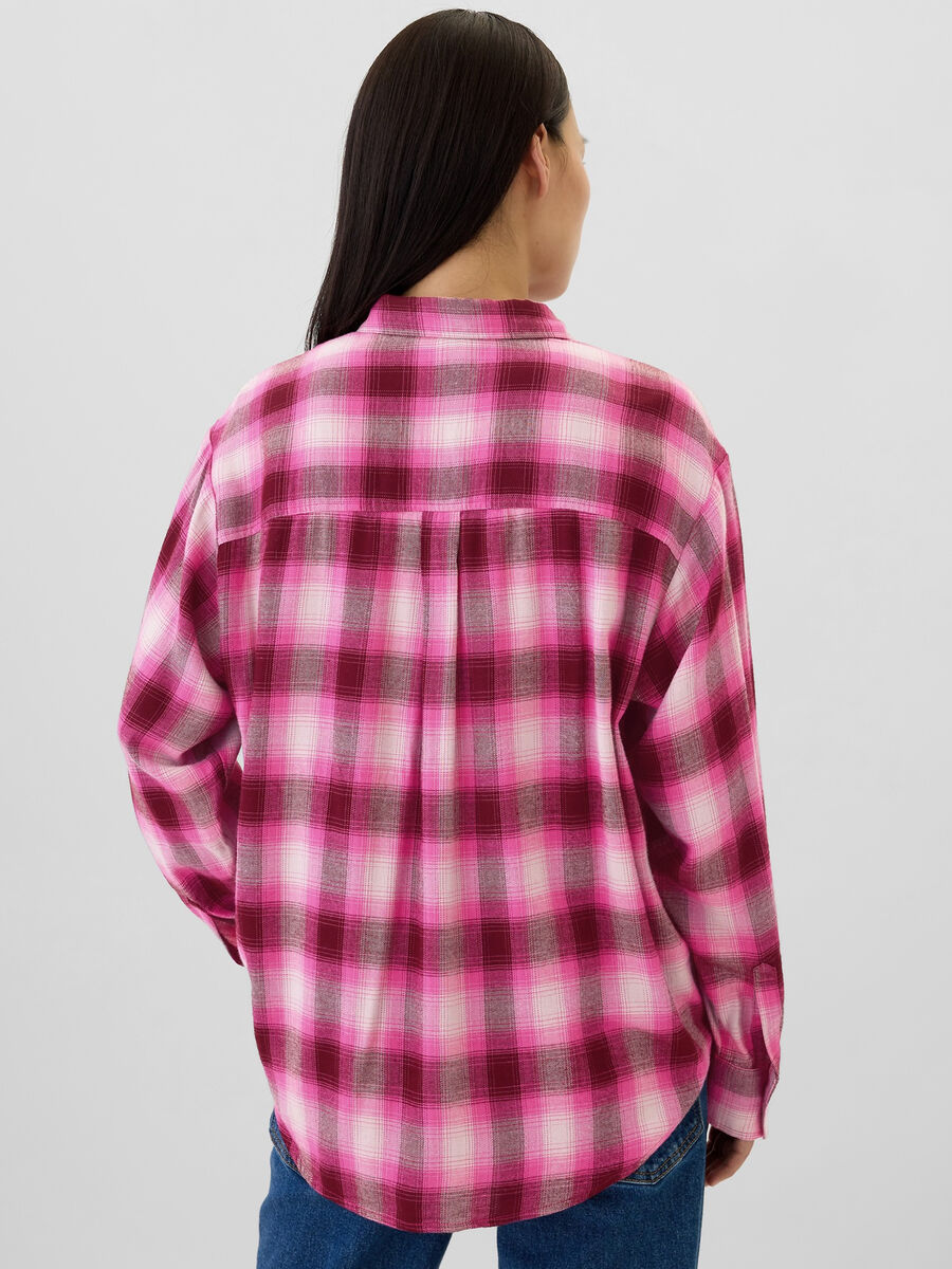 Check flannel shirt with pockets_2