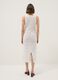 White pure cotton slim-fit dress with broderie detail and deep V-neck_3