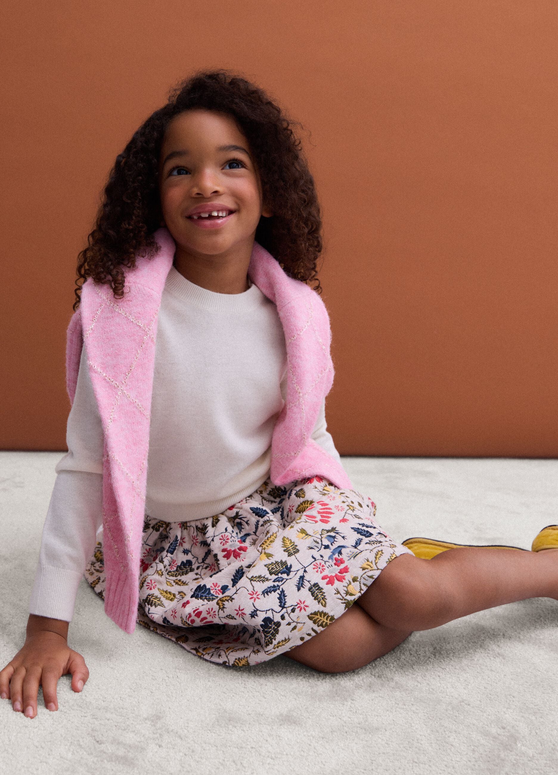 White pure wool regular-fit long-sleeve jumper