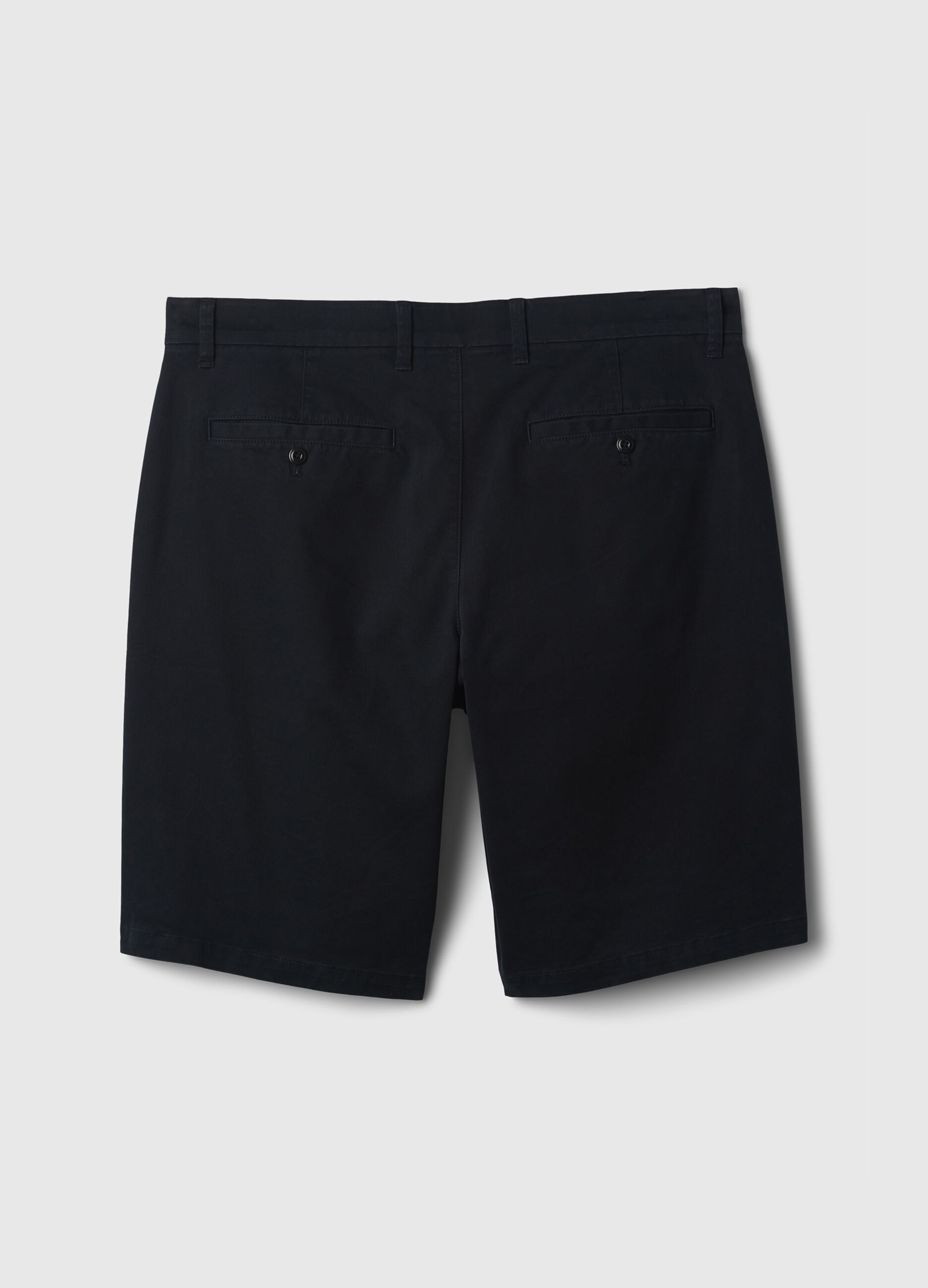 Relaxed-fit Bermuda shorts in stretch cotton