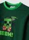 Green Minecraft print pyjamas in pure organic cotton for boys_3