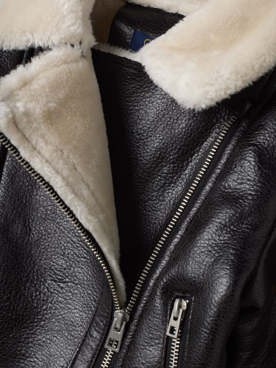 Black faux-leather stretch jacket_2