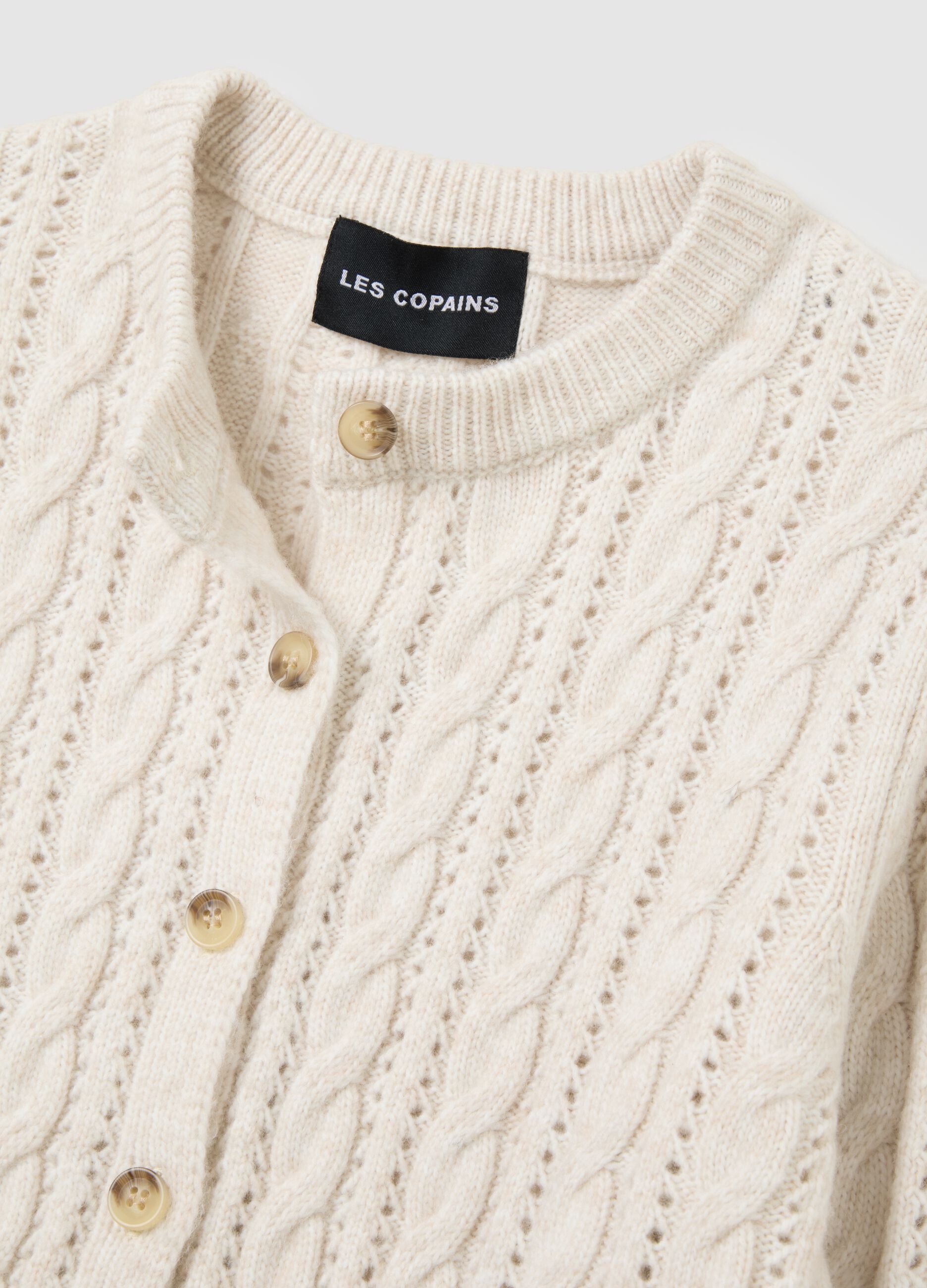 Beige Regular Fit Cardigan