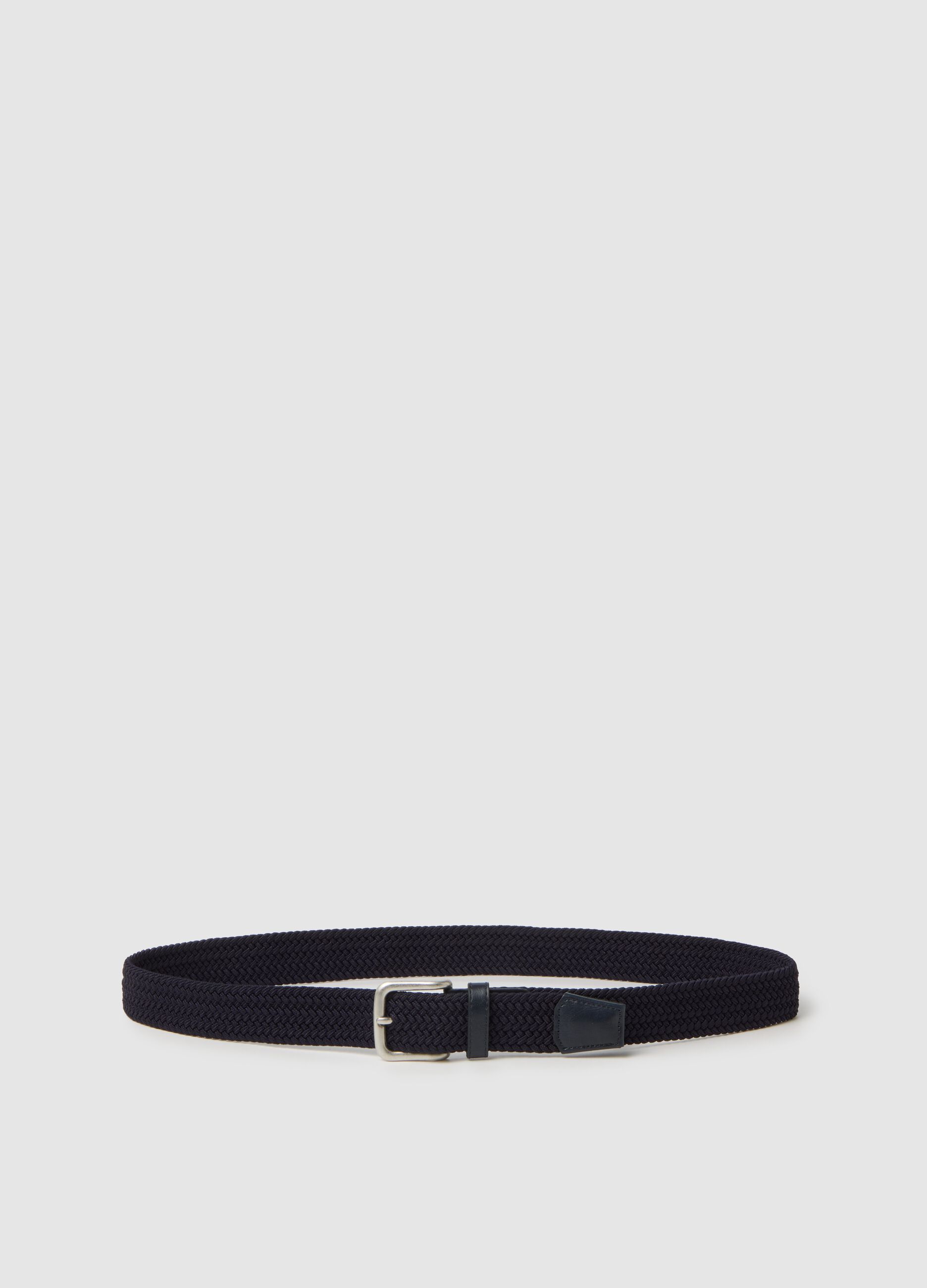 Blue Stretch Genuine Leather Belt